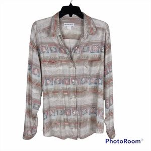 Vintage Pendleton Mix Print Button Up Shirt
